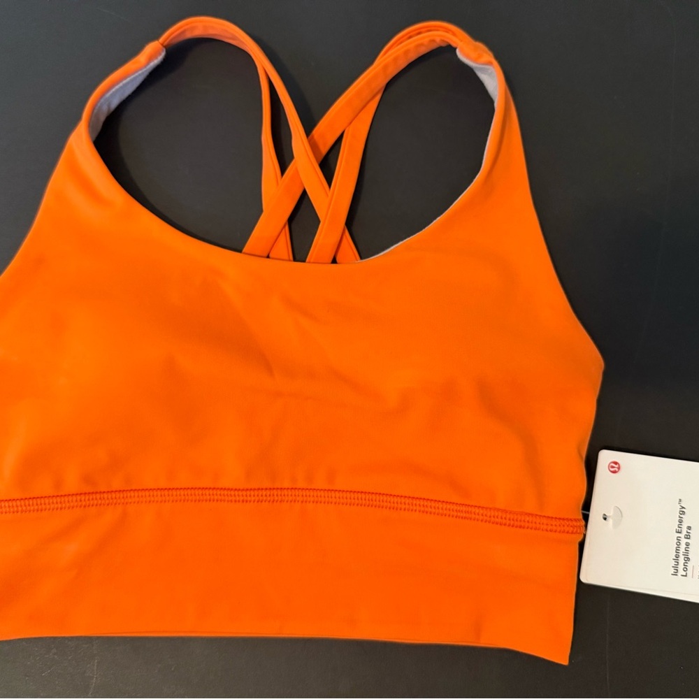lululemon athletica Orange Sports Bra Racerback Design